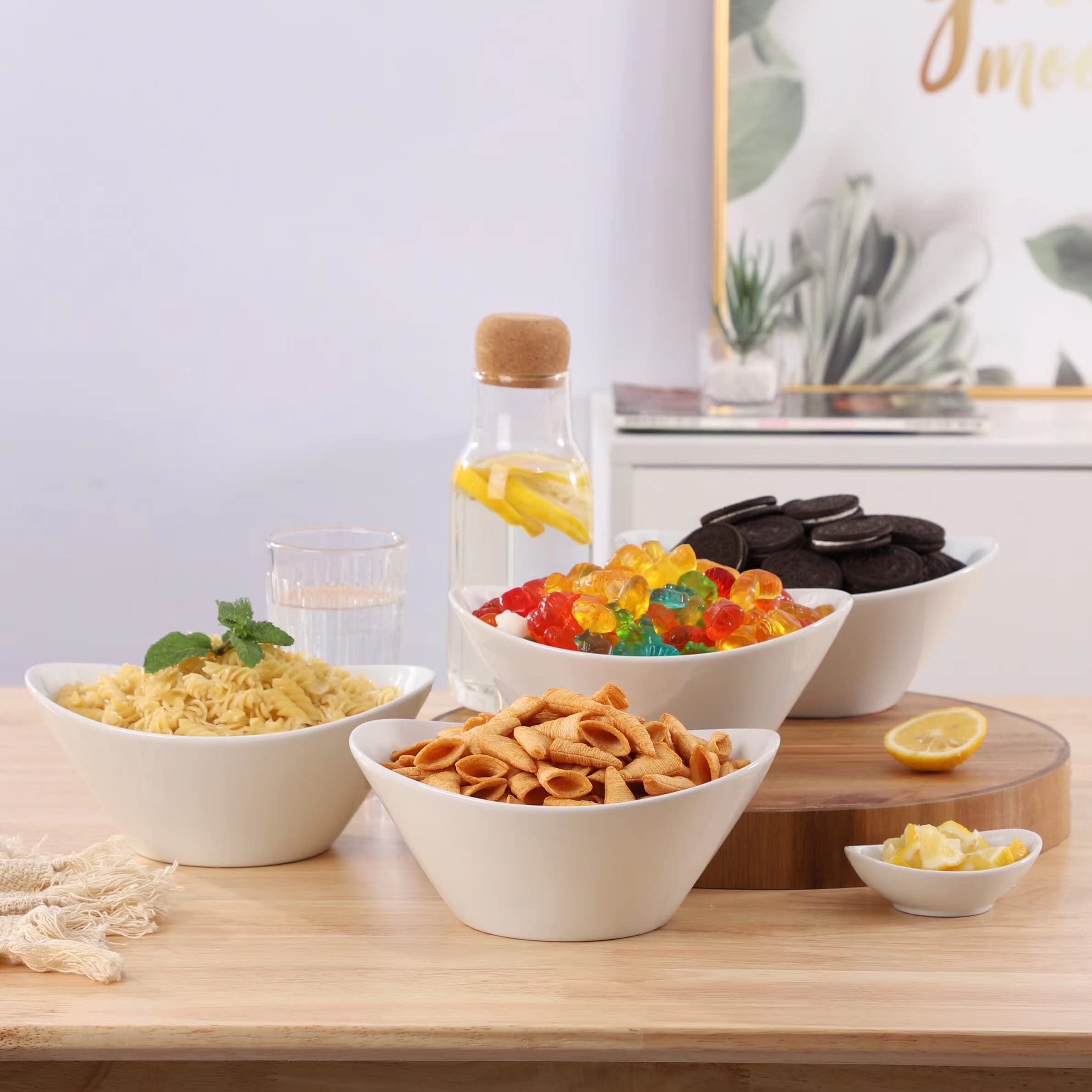 サラダボウル Amazon.co.jp: Buyajuju 磁器サラダボウル 38オンス パスタボウル 4個